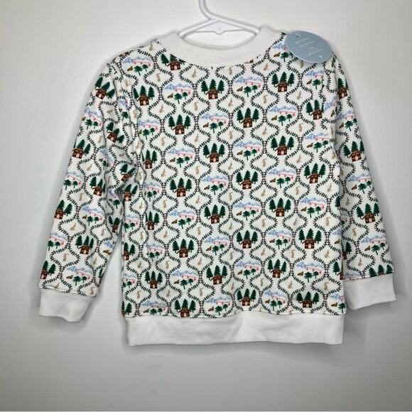 NWT HILL HOUSE Tiny Teddy Crewneck White Ski Chalet Holiday Winter 3/4 - Picture 2 of 4